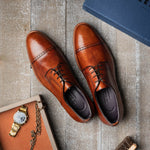 Zelli Giovanni Cap Toe Brogues Cognac (25-548-CGN)