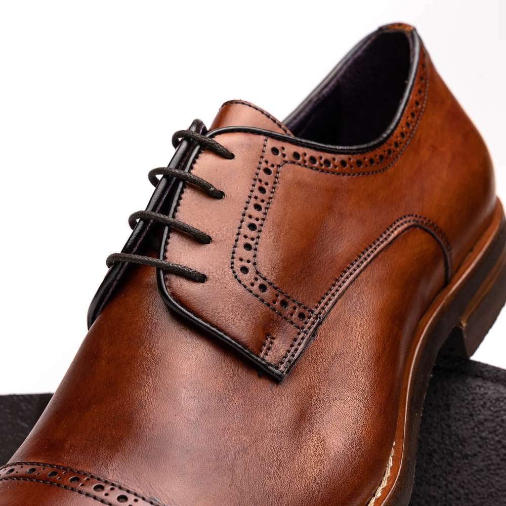 Zelli Giovanni Cap Toe Brogues Cognac (25-548-CGN)