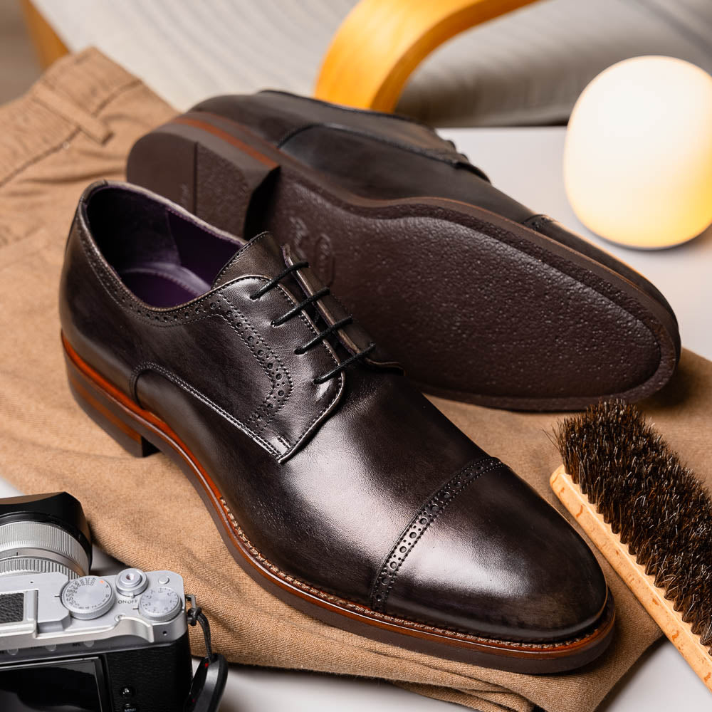Zelli Giovanni Cap Toe Brogues Grey (25-548-GRY)