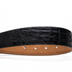 Marco Di Milano Giovanni Lizard & Caiman Crocodile Belt Black