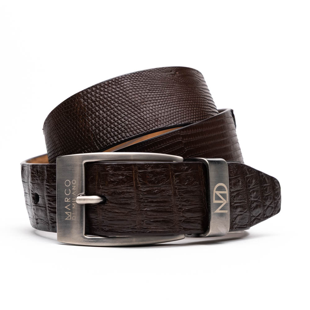 Marco Di Milano Giovanni Lizard & Caiman Crocodile Brown