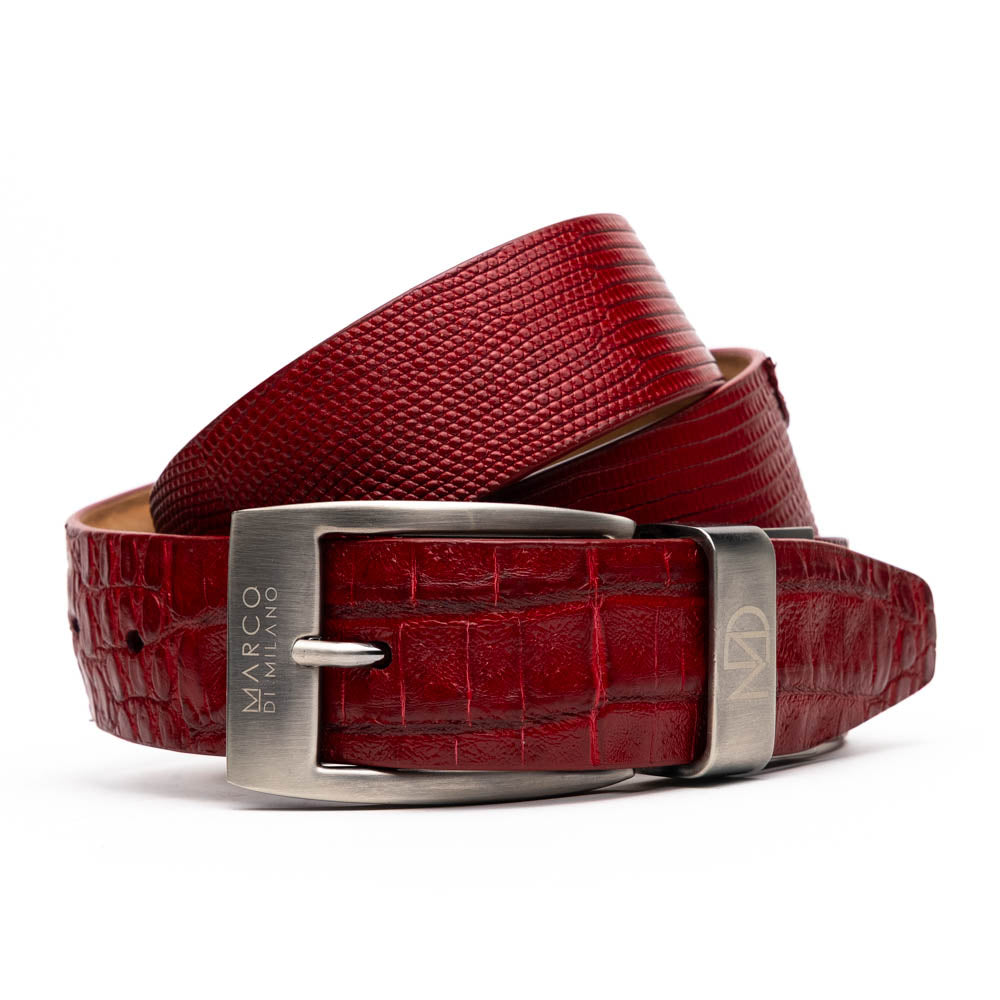 Marco Di Milano Giovanni Lizard & Caiman Crocodile Red