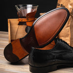 Zelli Giovanni Lizard Cap Toe Brogues Black (24-526-BLK)