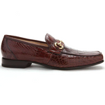 Caporicci 9872 Genuine Alligator Bit Loafers Gold