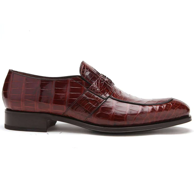 Caporicci 3321 Alligator Penny Loafers Shoes Sport Rust
