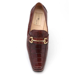 Caporicci 9872 Alligator Bit Loafers Gold