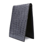 Gracen Nile Crocodile Bi-Fold Wallet Gray