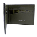 Gracen Nile Crocodile Bi-Fold Wallet Green