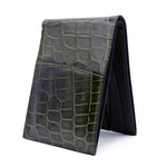 Gracen Nile Crocodile Bi-Fold Wallet Green