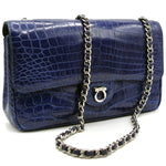 Gracen Charlotte Nile Crocodile Women's Handbag Blue