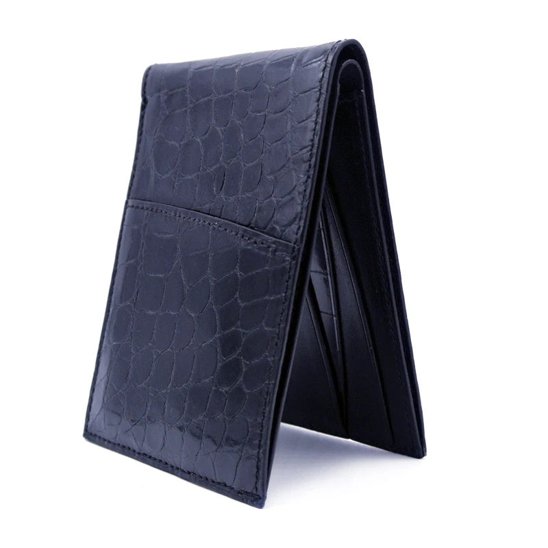 Gracen Nile Crocodile Bi-Fold Wallet Black