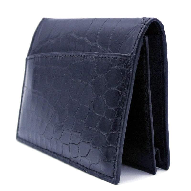 Gracen Nile Crocodile Card Case Black