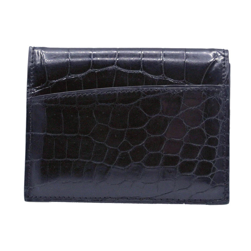 Gracen Nile Crocodile Card Case Black