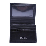 Gracen Nile Crocodile Card Case Black