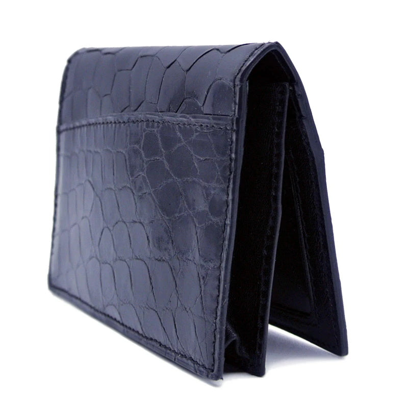 Gracen Nile Crocodile Card Case Black