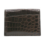 Gracen Nile Crocodile Card Case Brown