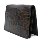 Gracen Nile Crocodile Card Case Brown