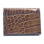 Gracen Nile Crocodile Card Case Cappucino