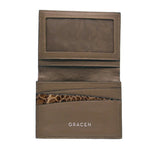 Gracen Nile Crocodile Card Case Cappucino