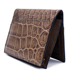 Gracen Nile Crocodile Card Case Cappucino