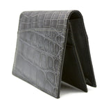 Gracen Nile Crocodile Card Case Gray