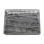 Gracen Nile Crocodile Card Case Gray