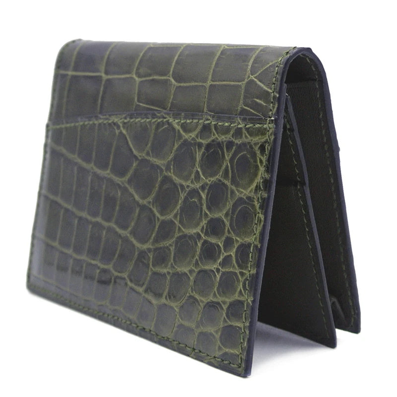 Gracen Nile Crocodile Card Case Green