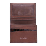 Gracen Nile Crocodile Card Case Nicotine