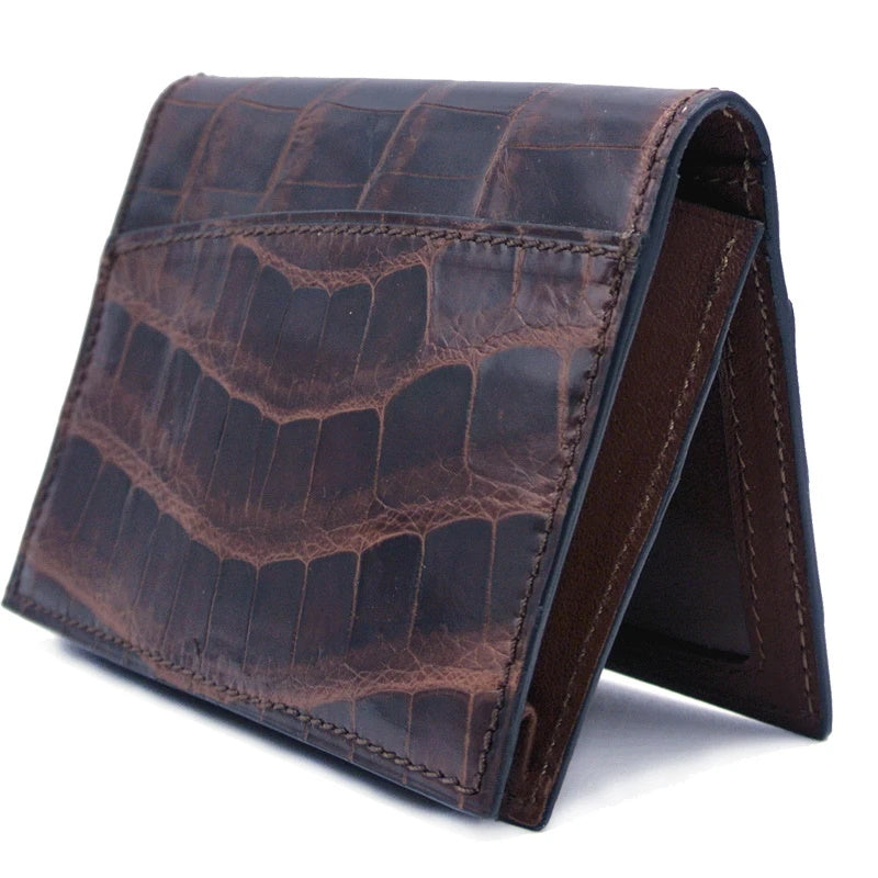 Gracen Nile Crocodile Card Case Nicotine