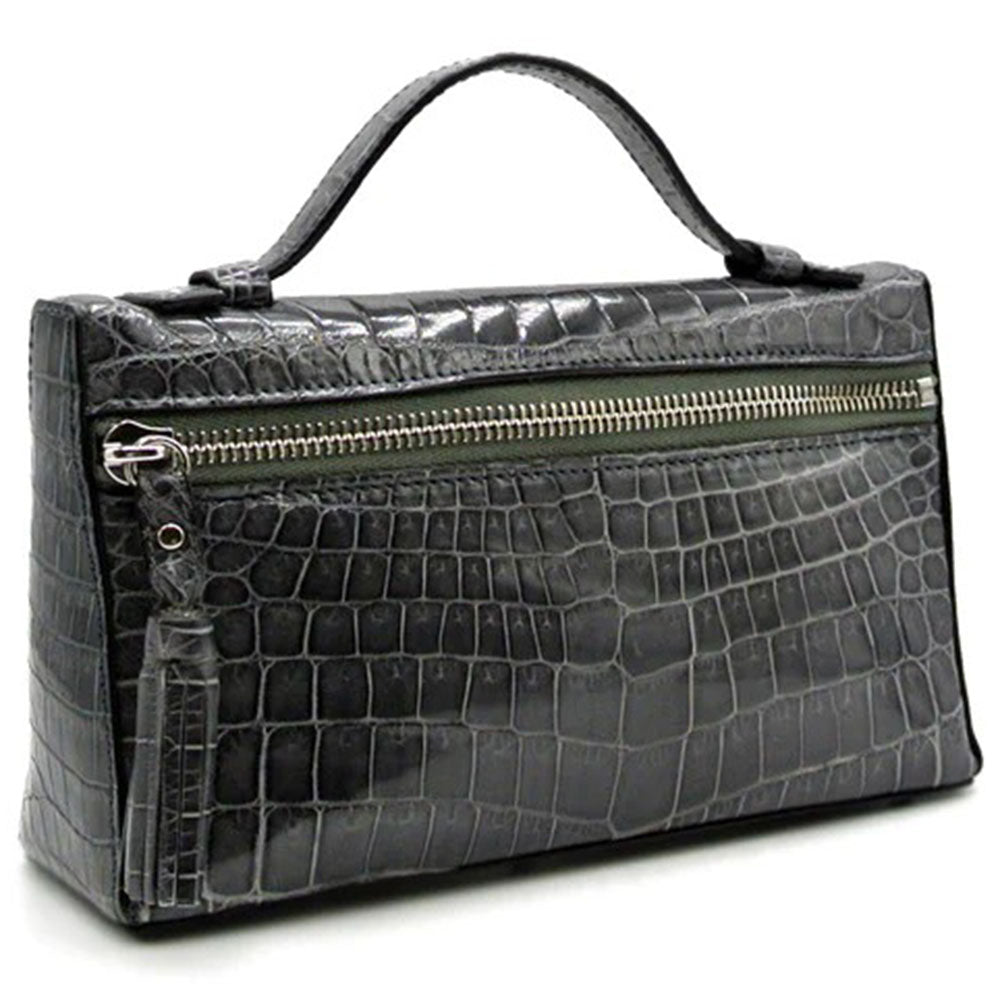 Gracen Sophie Nile Crocodile Women's Handbag Gray