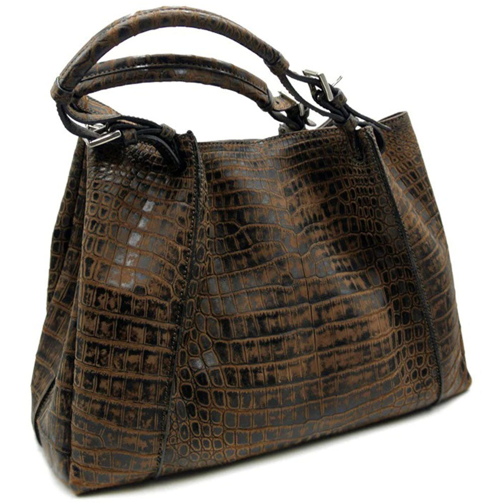 Gracen Victoria Nile Crocodile Women's Handbag Brown