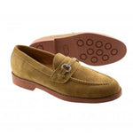 TB Phelps Grady Bridge Bit Suede Loafers Whiskey