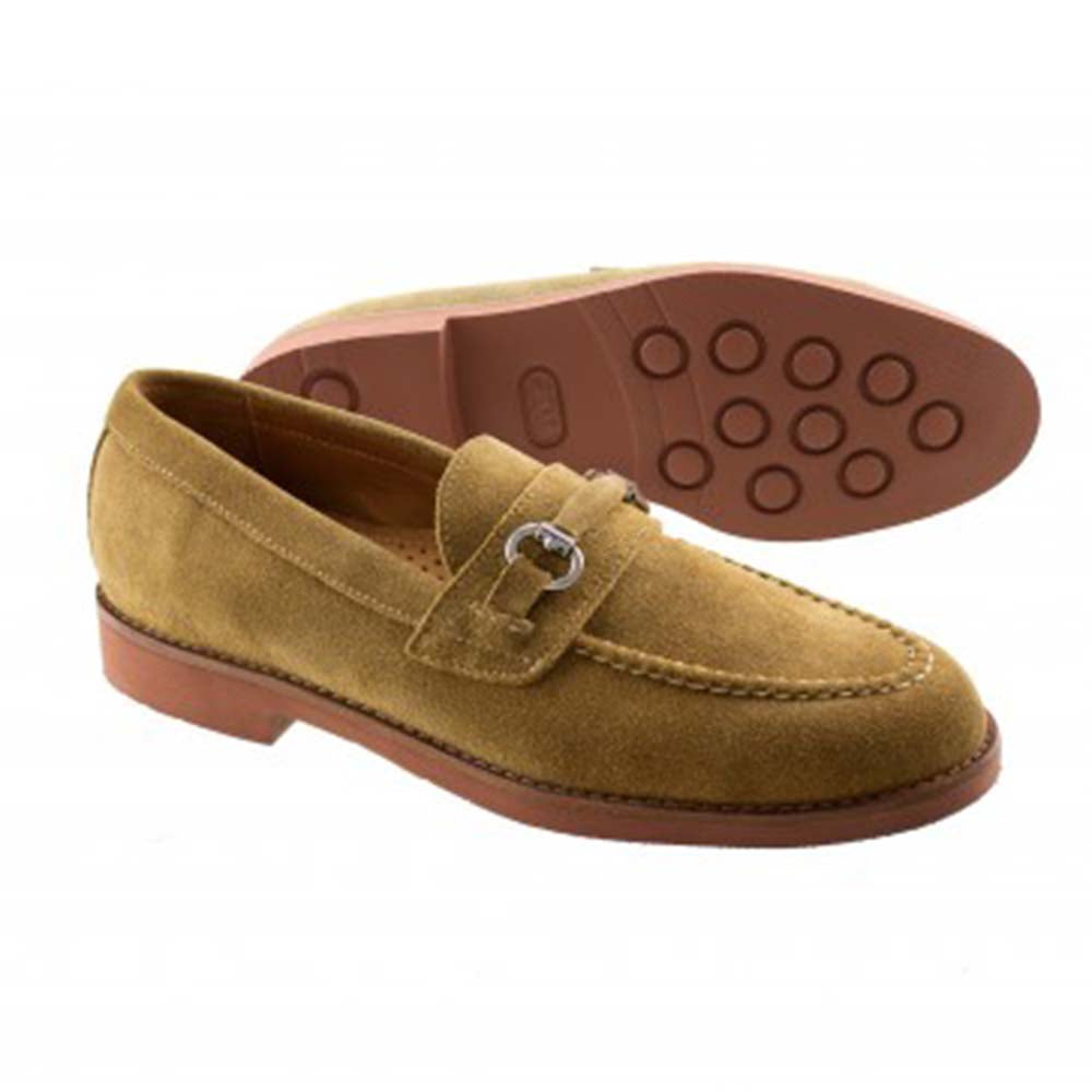 TB Phelps Grady Bridge Bit Suede Loafers Whiskey