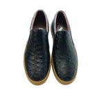 Corrente by Pelle Line Grafton P00023 Ostrich Fashion Loafers Black