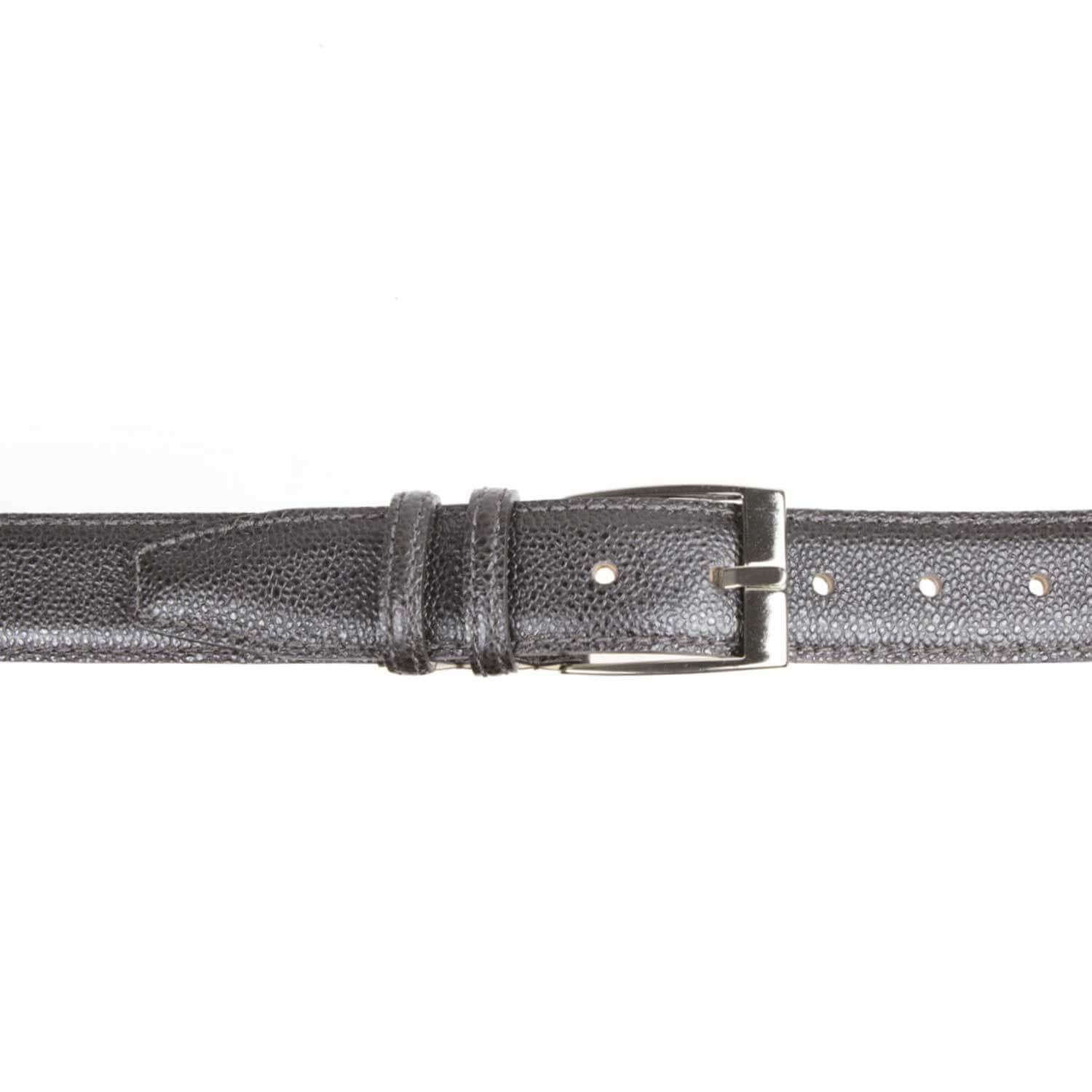 Il Gergo Claudio Grain Leather Belt Coffee