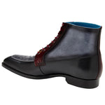 Belvedere Greco Ostrich & Italian Leather Boots Grey / Burgundy (R79)