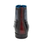 Belvedere Greco Ostrich & Italian Leather Boots Grey / Burgundy (R79)