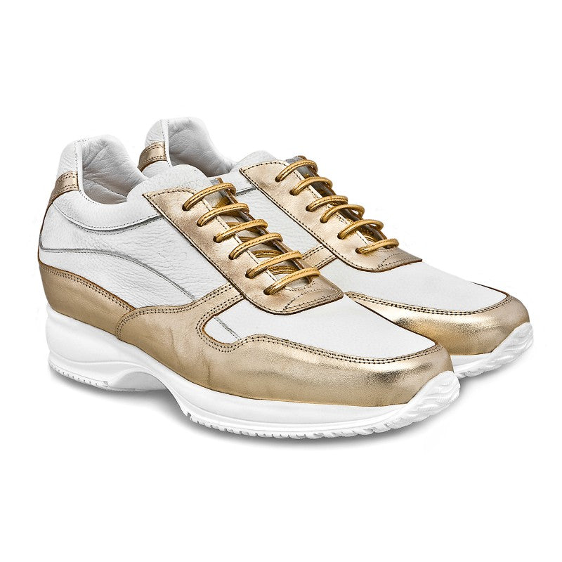 Guido Maggi Africa Full Grain Shoes White and Golden