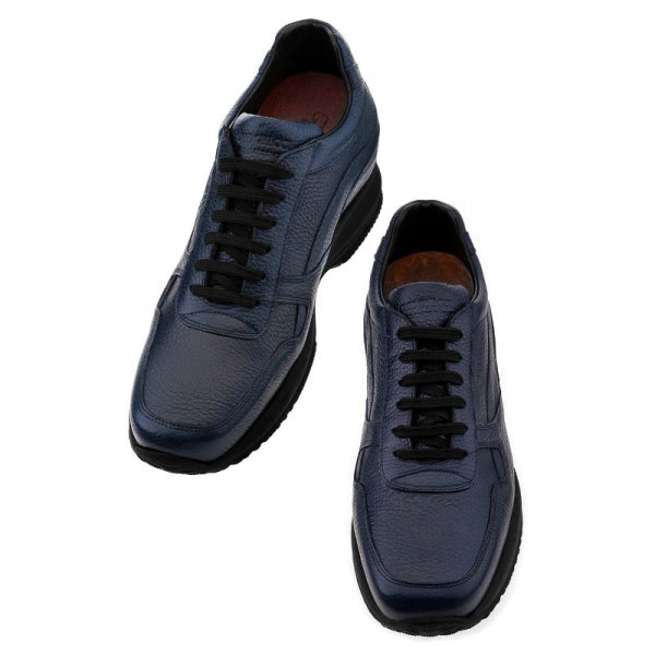 Guido Maggi Atlanta Full Grain Shoes Textured Blue