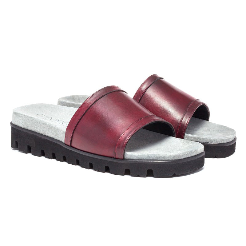 Guido Maggi Auckland Full Grain Sandals Burgundy