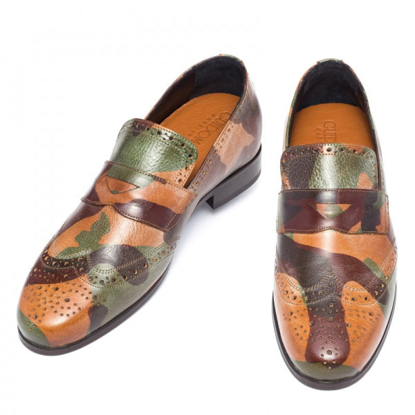 Guido Maggi Avenue Montaigne Camouflage Leather Shoes Camouflage