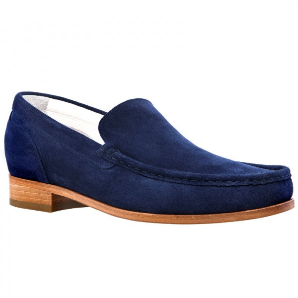 Guido Maggi Bahamas Calf Leather Shoes Navy Blue Suede