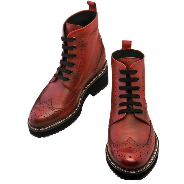 Guido Maggi Bordeaux Full Grain Boots Bordeaux Red