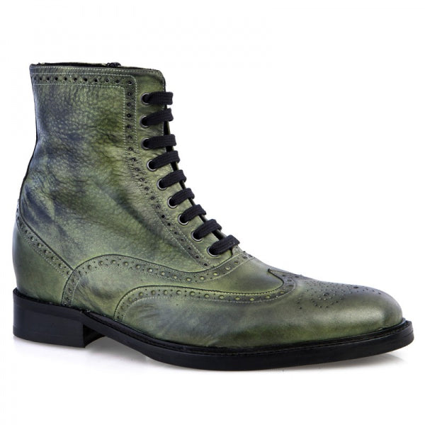 Guido Maggi Boston Full Grain Boots Green Burnished