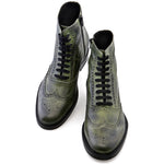 Guido Maggi Boston Full Grain Boots Green Burnished