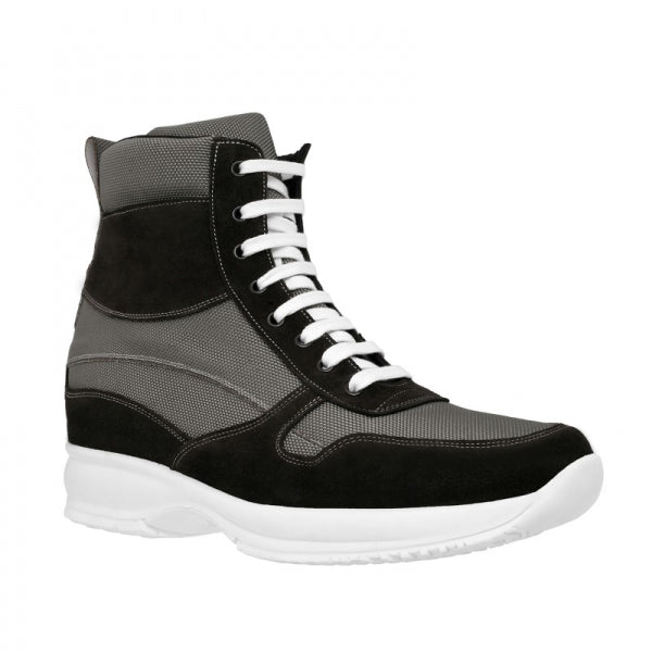 Guido Maggi Brisbane Suede Calf Leather Shoes Grey and Black