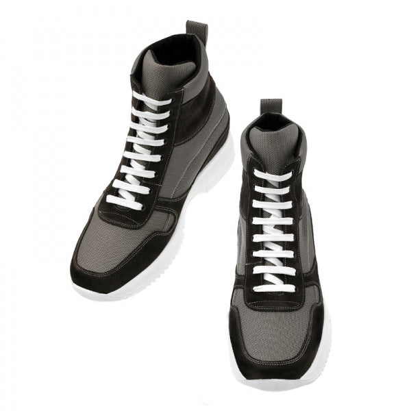 Guido Maggi Brisbane Suede Calf Leather Shoes Grey and Black