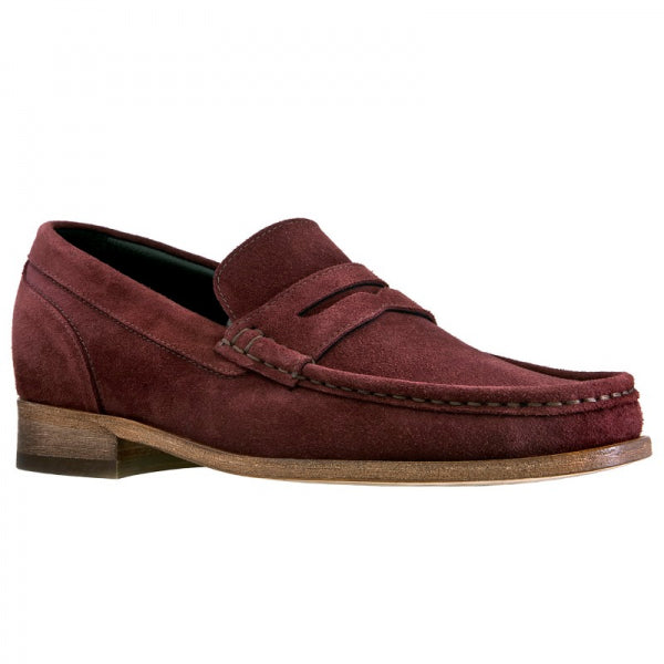 Guido Maggi Buenos Aires Calf Leather Shoes Burgundy Suede