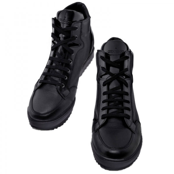 Guido Maggi California Black Full Grain Nappa Leather Shoes Black
