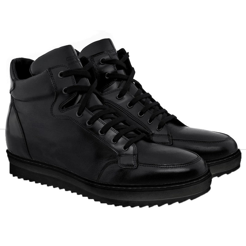 Guido Maggi California Black Full Grain Nappa Leather Shoes Black